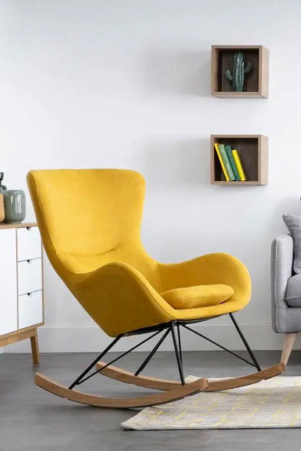 rocking chair jaune
