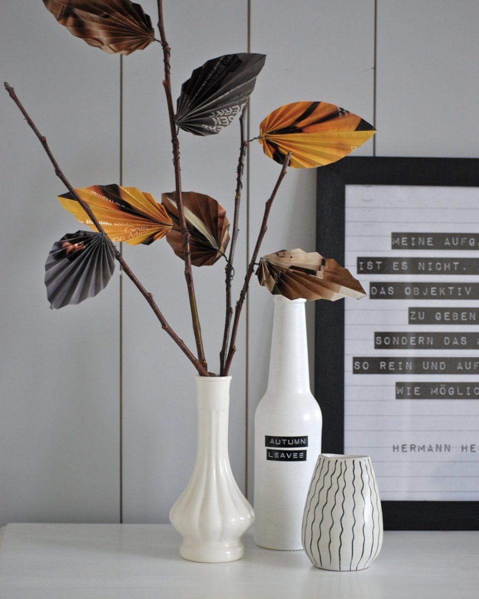 Des feuilles en papier DIY | Shake My Blog