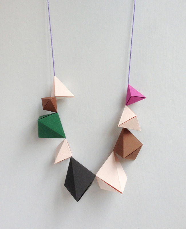 collier origami diy