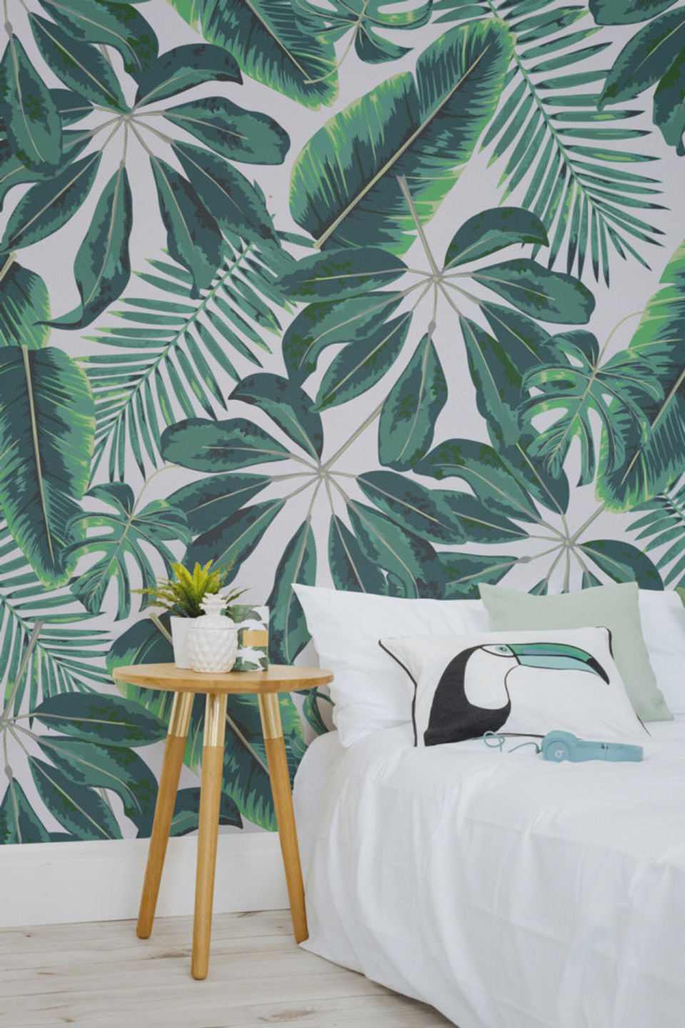 papier peint tropical chambre