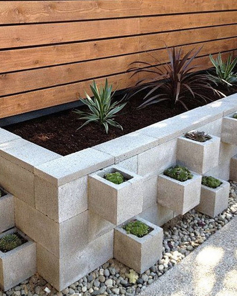 jardinière diy bloc beton