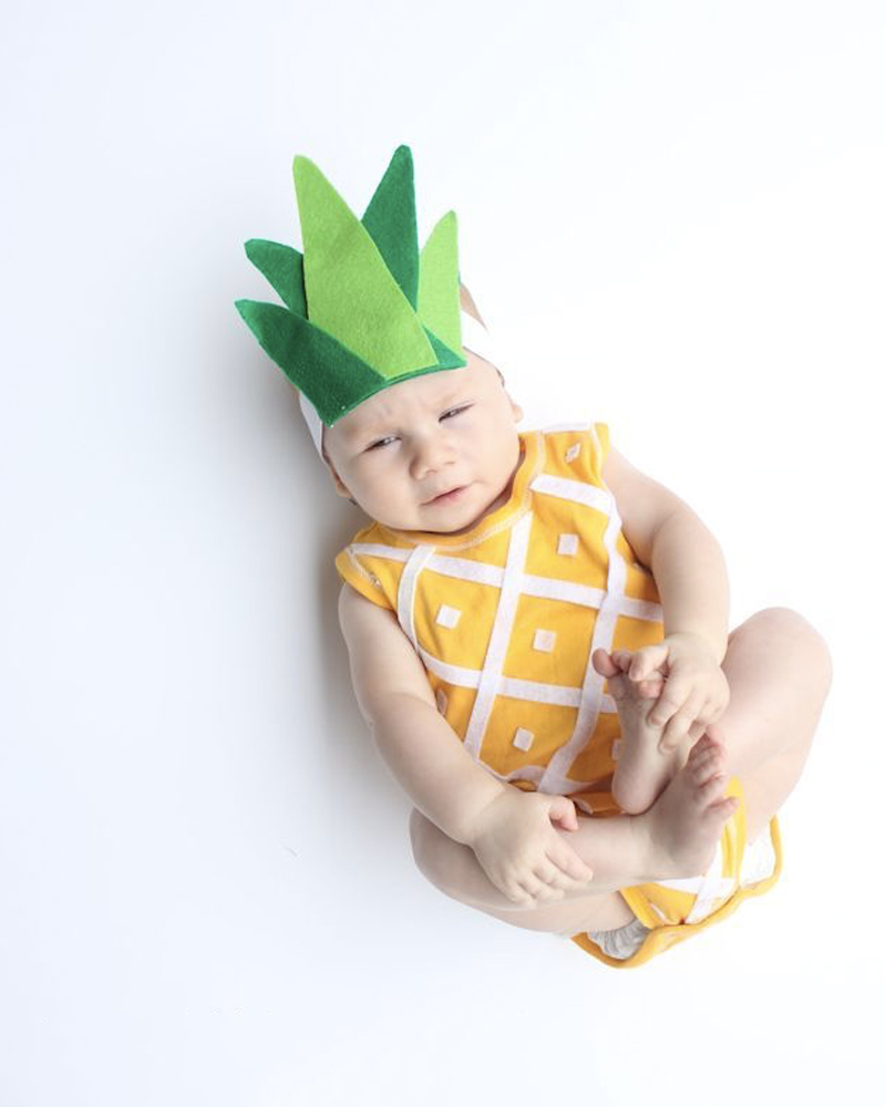 déguisement halloween diy bebe ananas