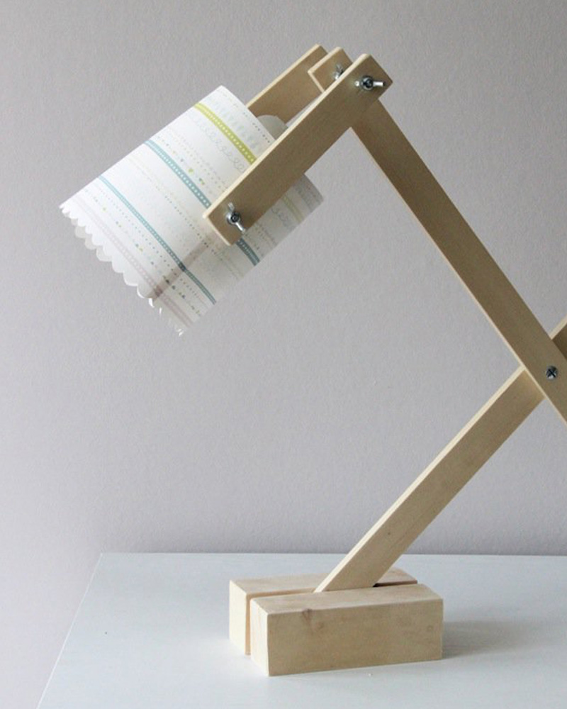 lampe bureau diy bois papier