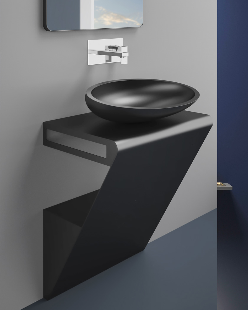 salle de bain mooze uniko meuble masque noir moderne