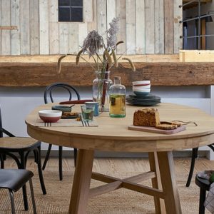 table ronde extensible bois