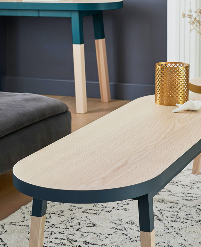 table basse ovale moderne