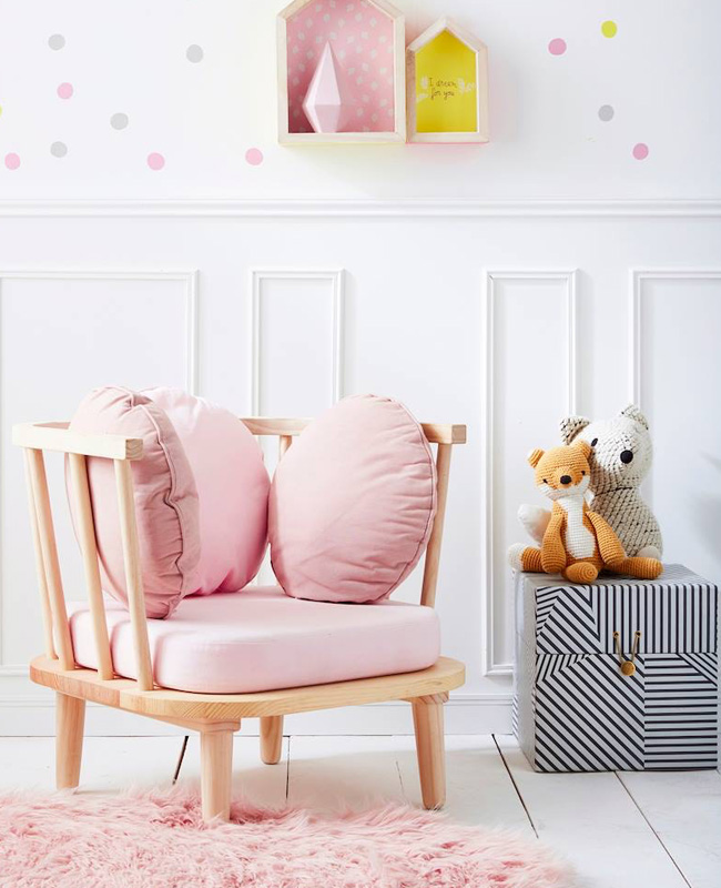 fauteuil bois rose