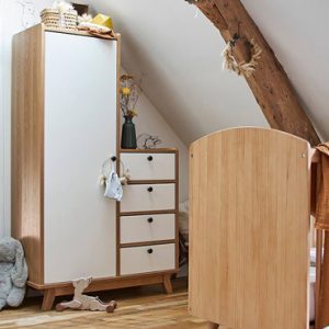 armoire enfant blanc bois
