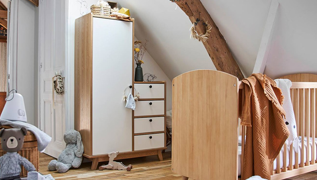 armoire enfant blanc bois