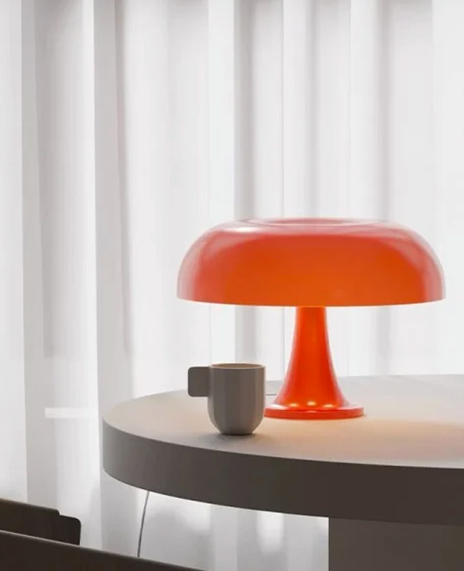 lampe champignon orange
