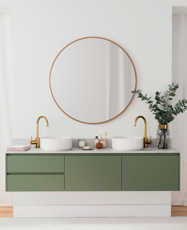 meuble salle de bain ikea vert plum