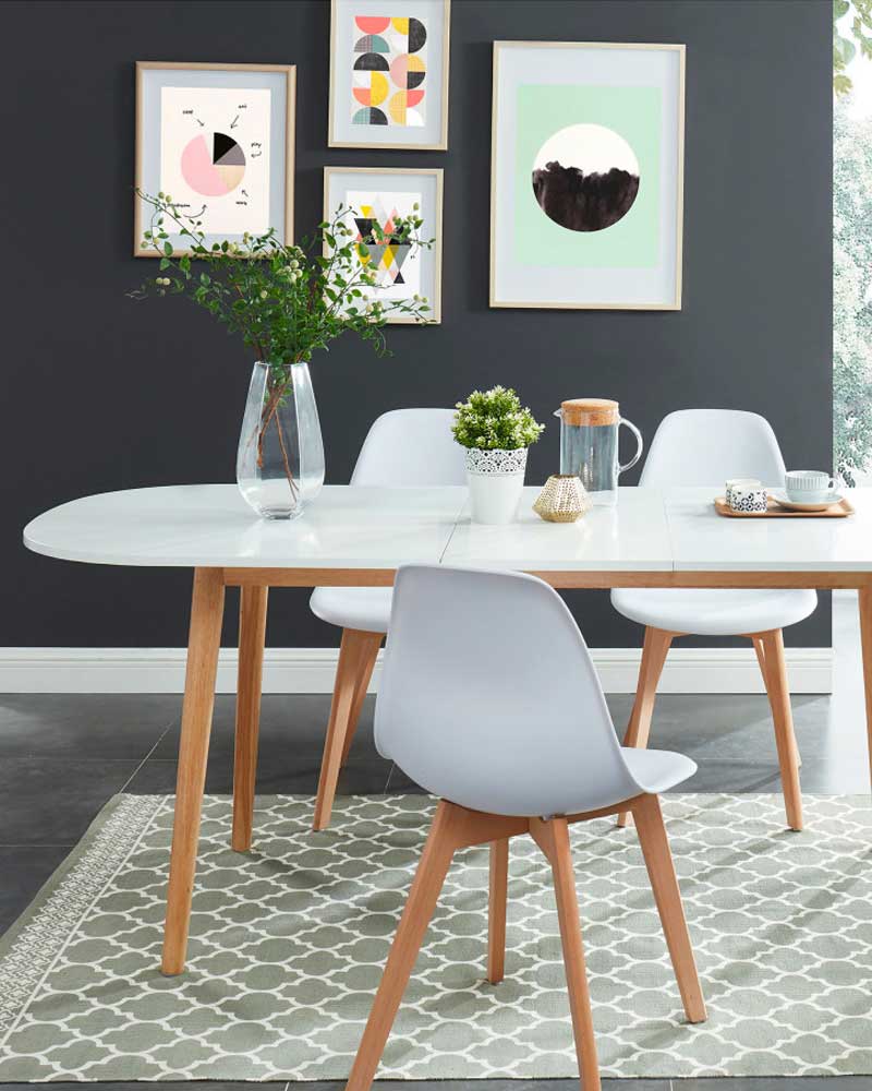 table extensible scandinave blanc bois