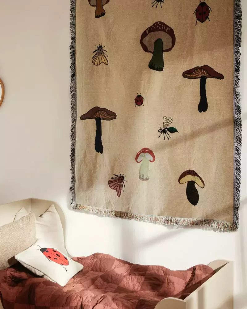 tapis deco murale champignons