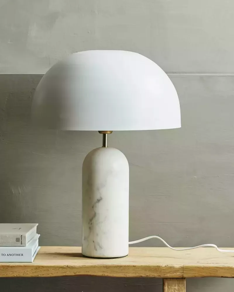 lampe marbre blanc