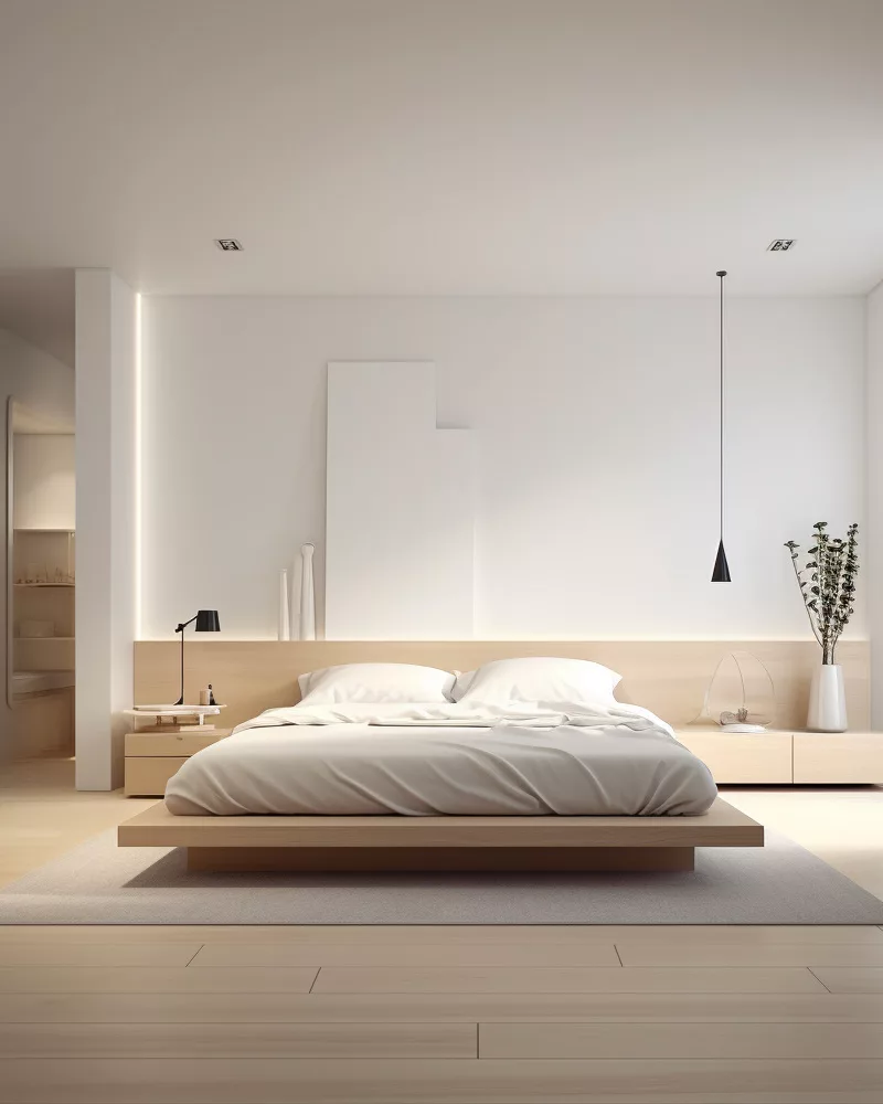 deco chambre minimaliste bois clair