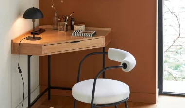 chaise moderne metal noir bois