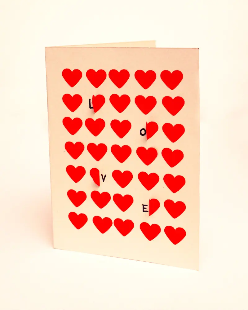 carte Saint Valentin diy a fabriquer coeur