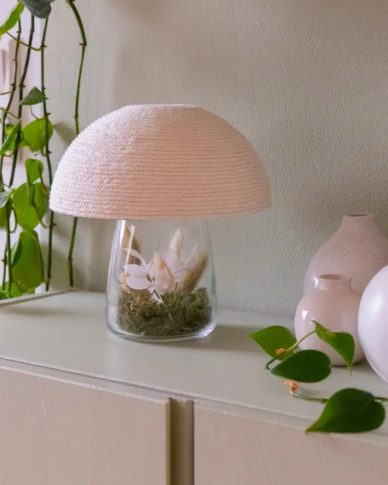lampe champignon Ikea Hack corde diy