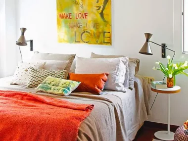 deco appartement vintage orange
