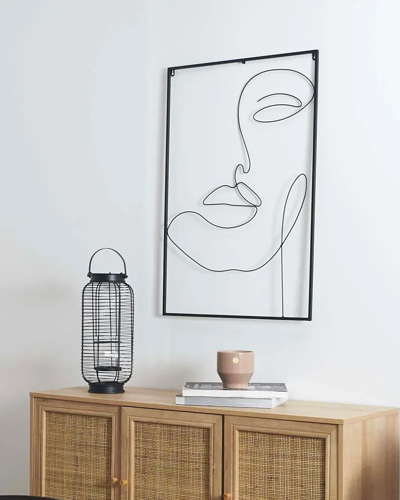 deco murale visage entree