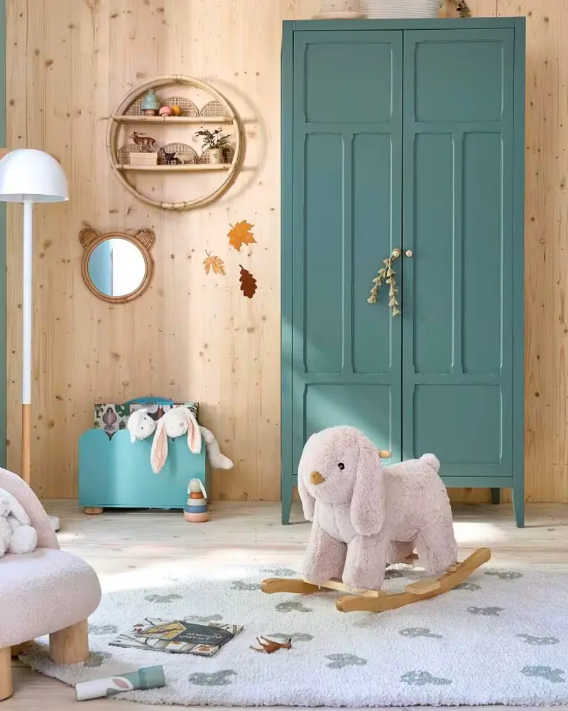 armoire parisienne bleu canard