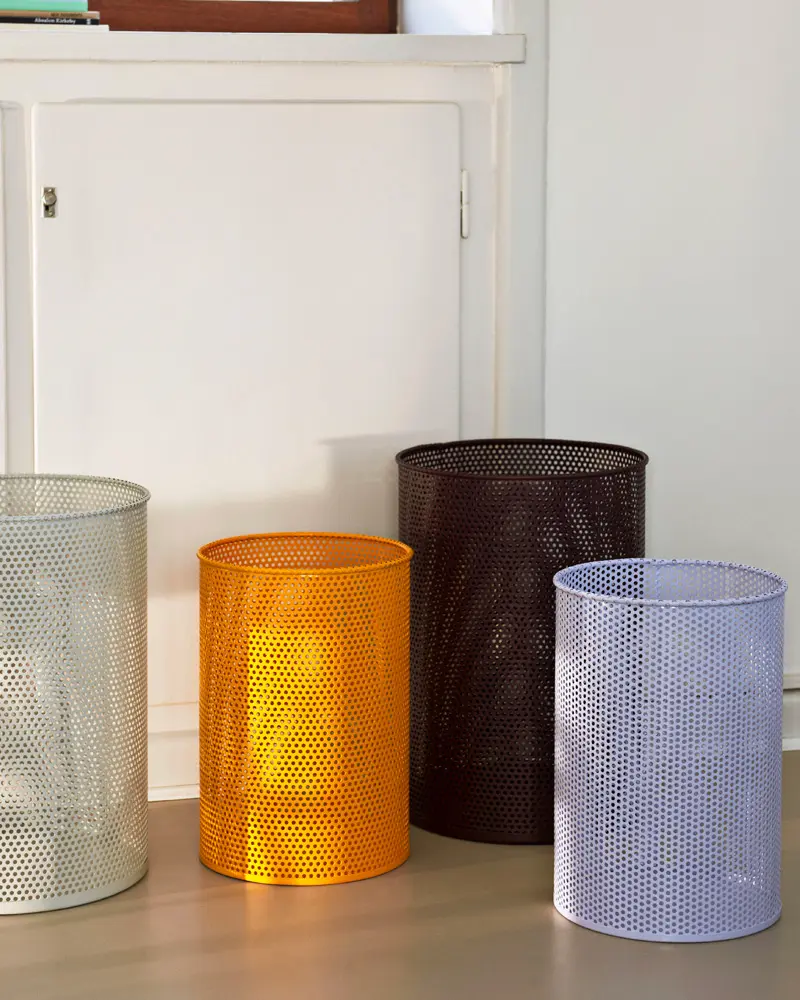 corbeille papier metal perfore