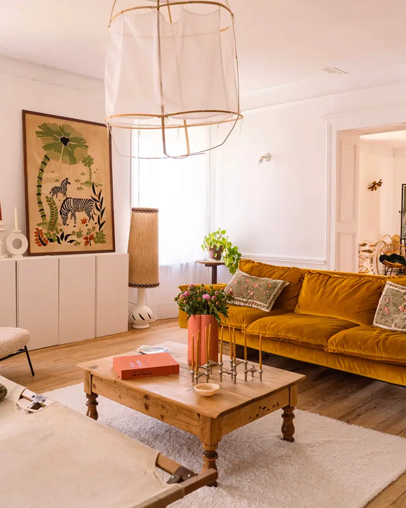 deco salon boheme chic velours