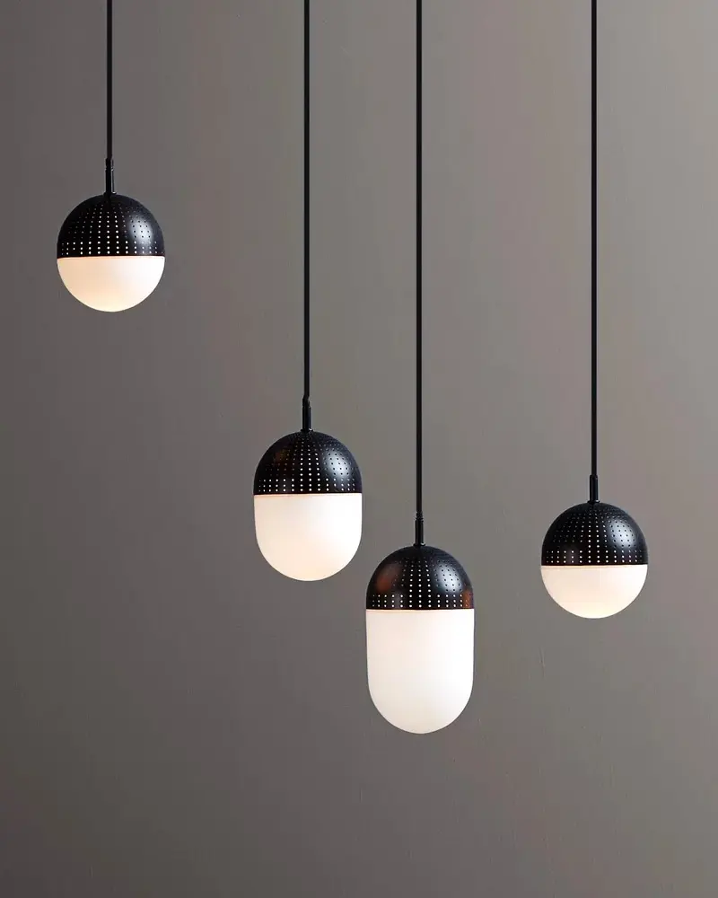 suspension moderne metal perfore