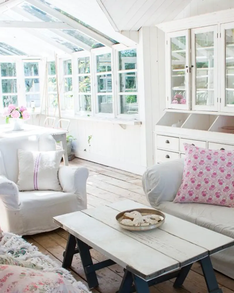 deco maison campagne blanc salon
