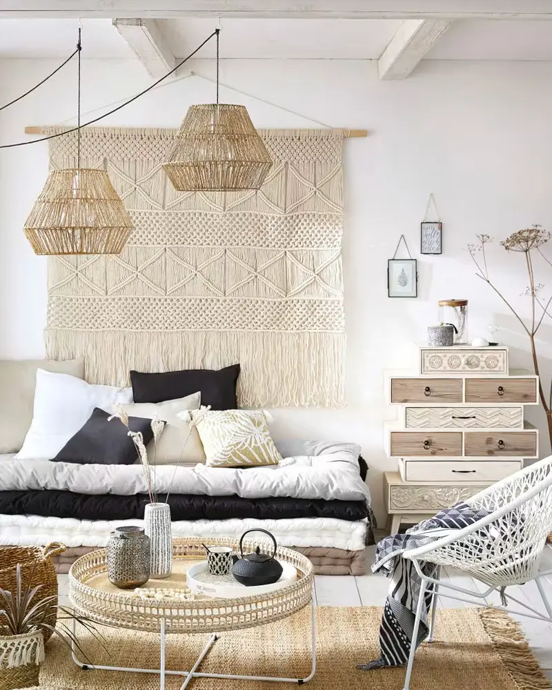 grande deco murale macrame