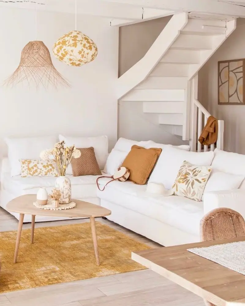 deco salon boheme nature blanc