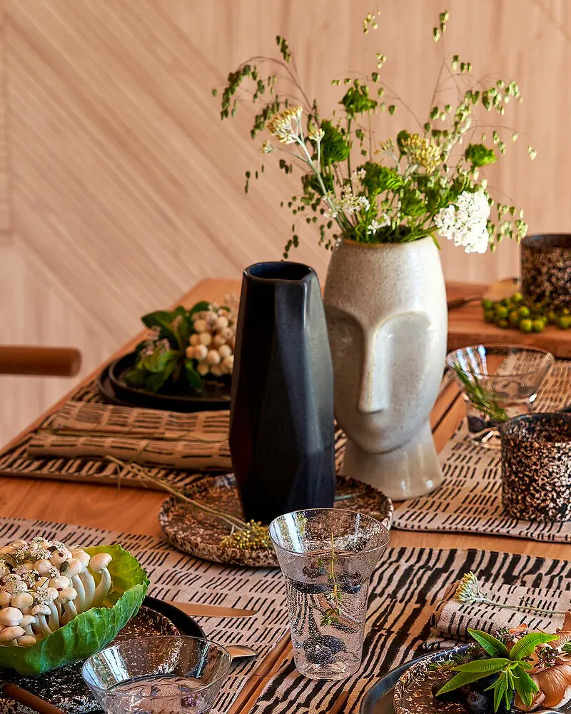 vase visage ceramique