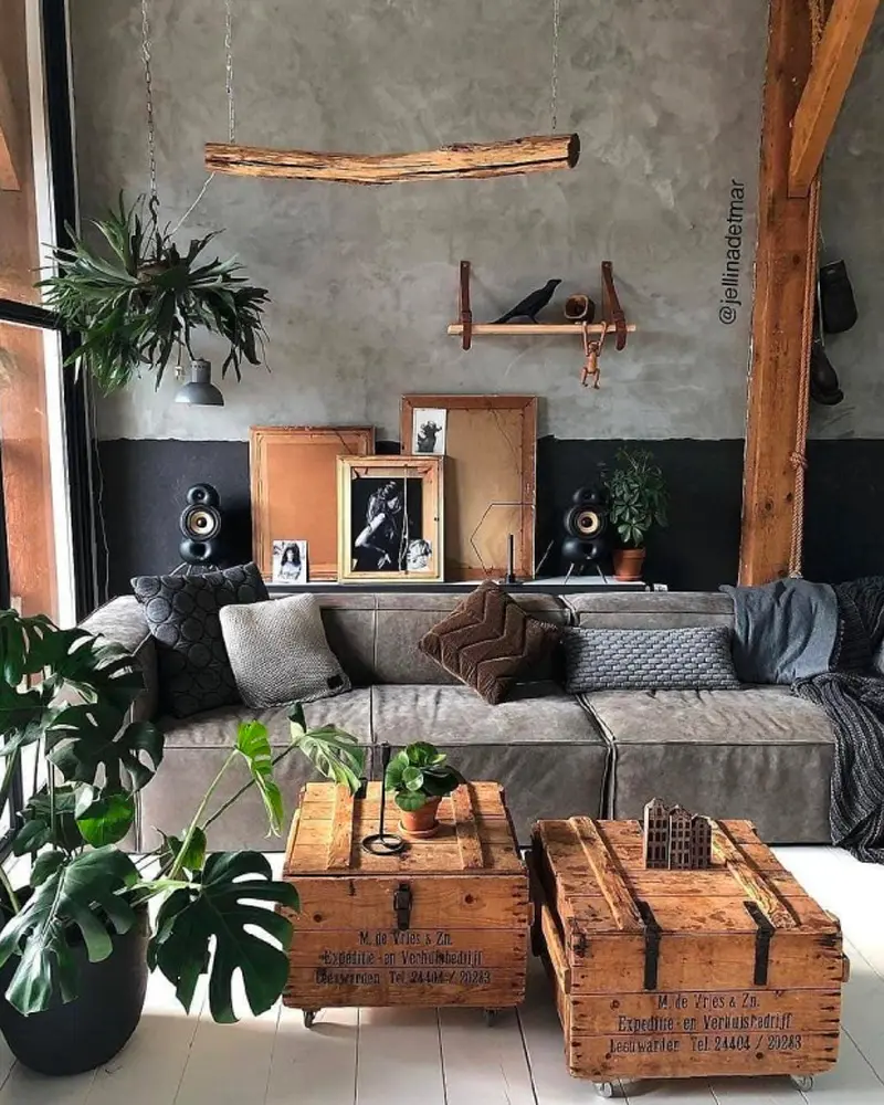 deco salon boheme industriel
