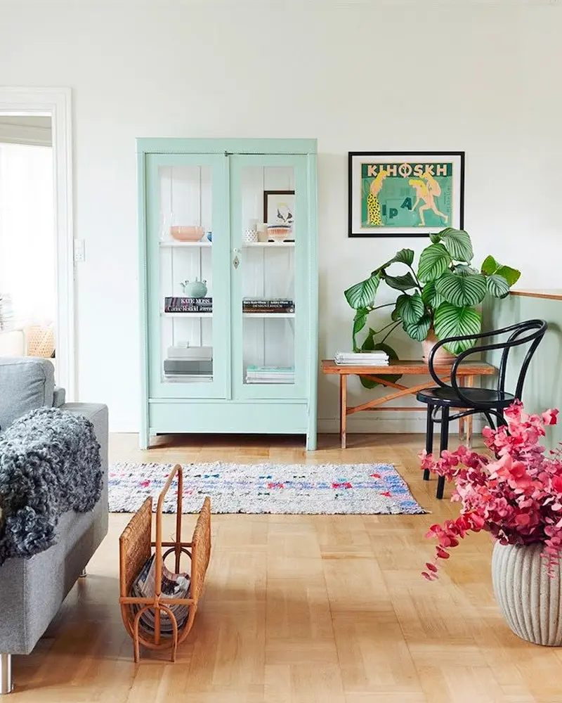 armoire parisienne vitrée deco salon