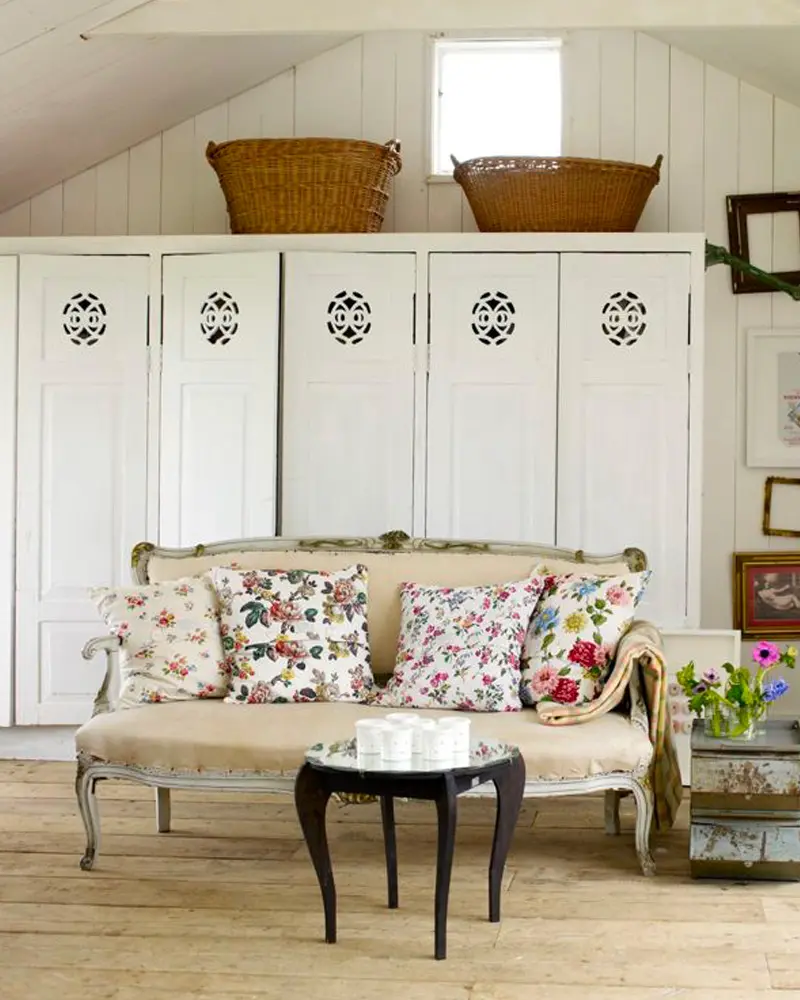 deco maison campagne blanc salon