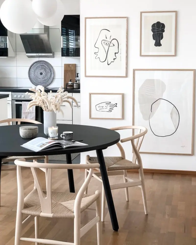 affiche visage deco salle a manger