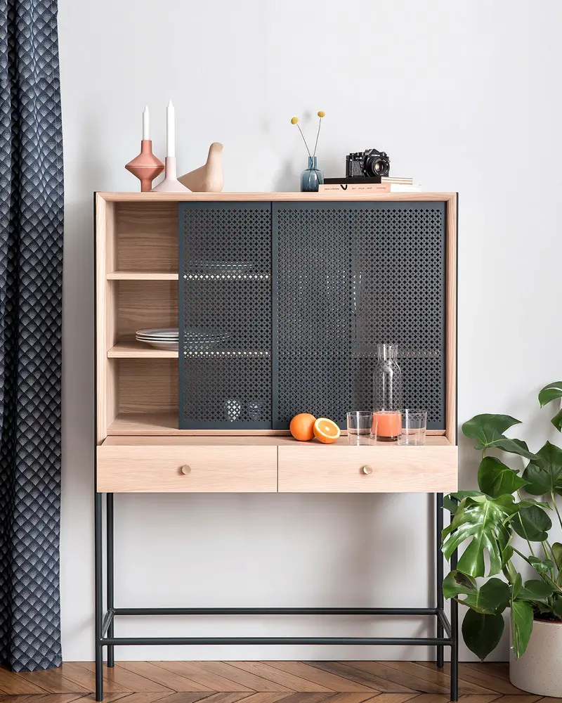 buffet haut metal perfore