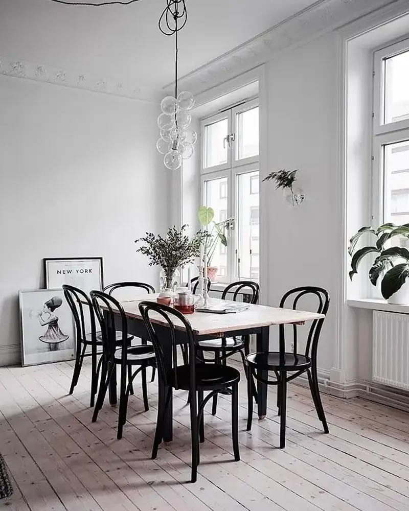 deco appartement chic nature salle a manger