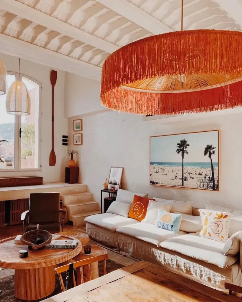 deco salon boheme chic terracotta