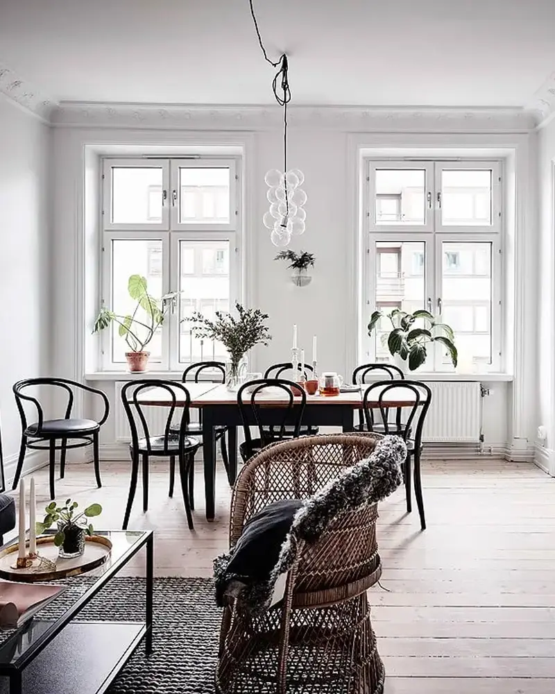 deco appartement chic nature salle a manger