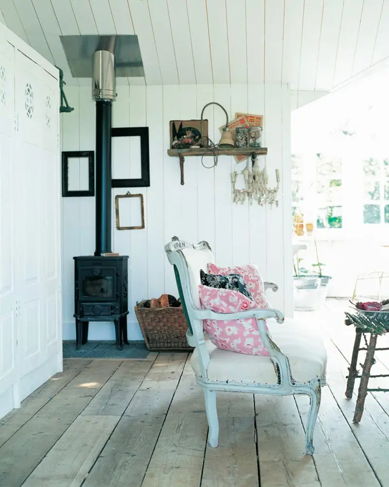 deco maison campagne blanc salon