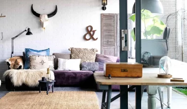 deco maison industrielle ethnique