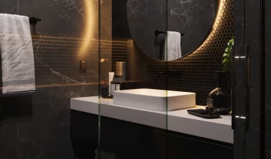 deco salle de bain noir