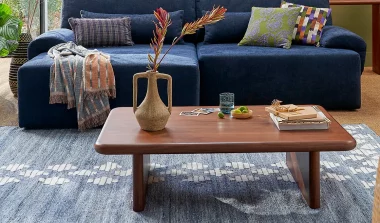 table basse plaquee frene