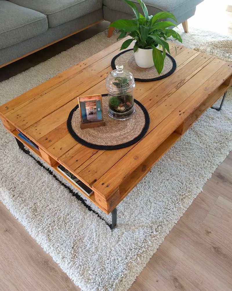 table basse palette bois moderne diy