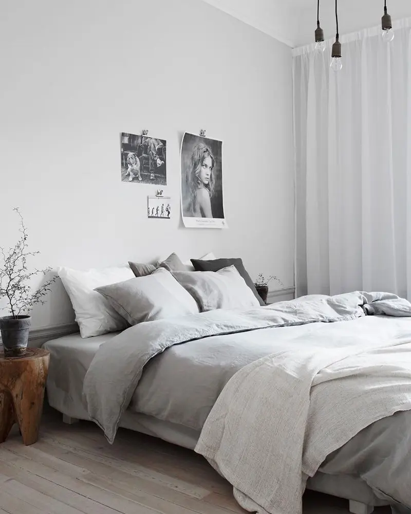 deco chambre minimaliste gris