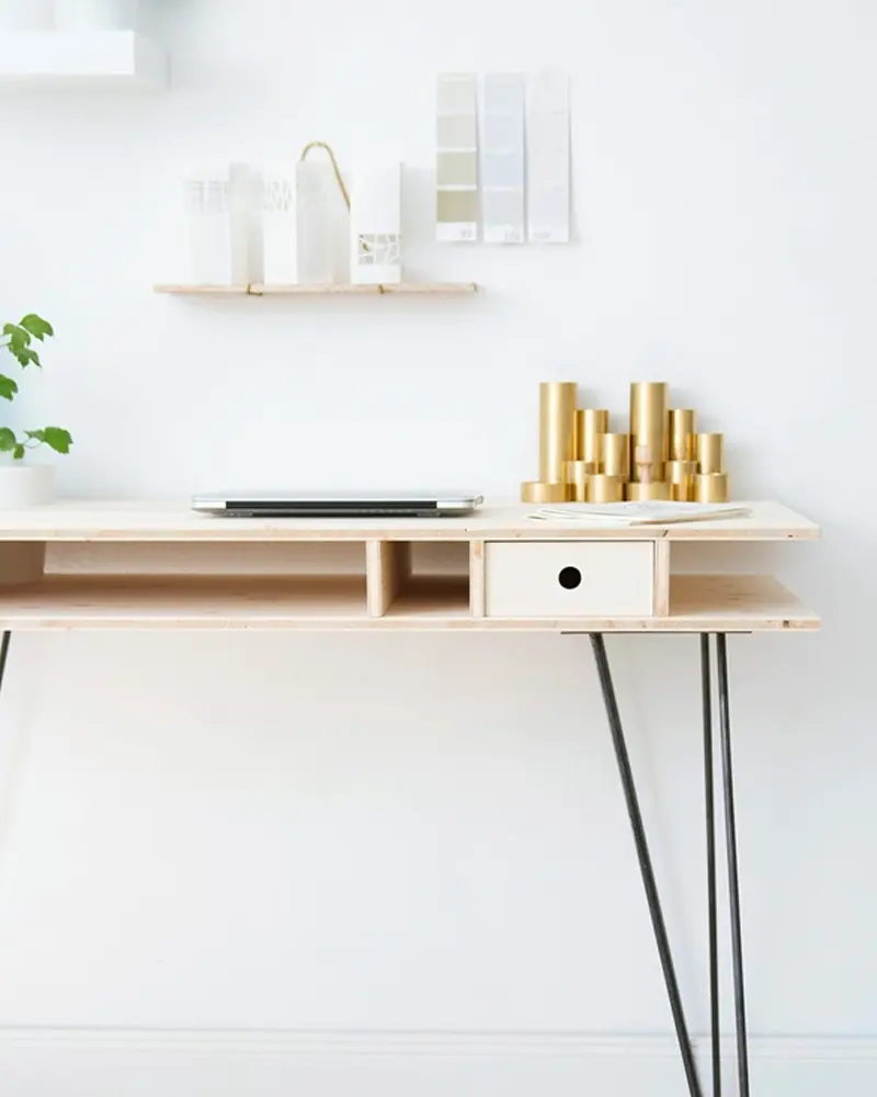 bureau bois minimaliste diy