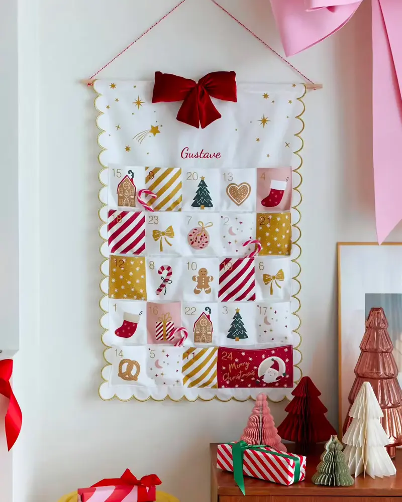 calendrier avent en tissu a remplir