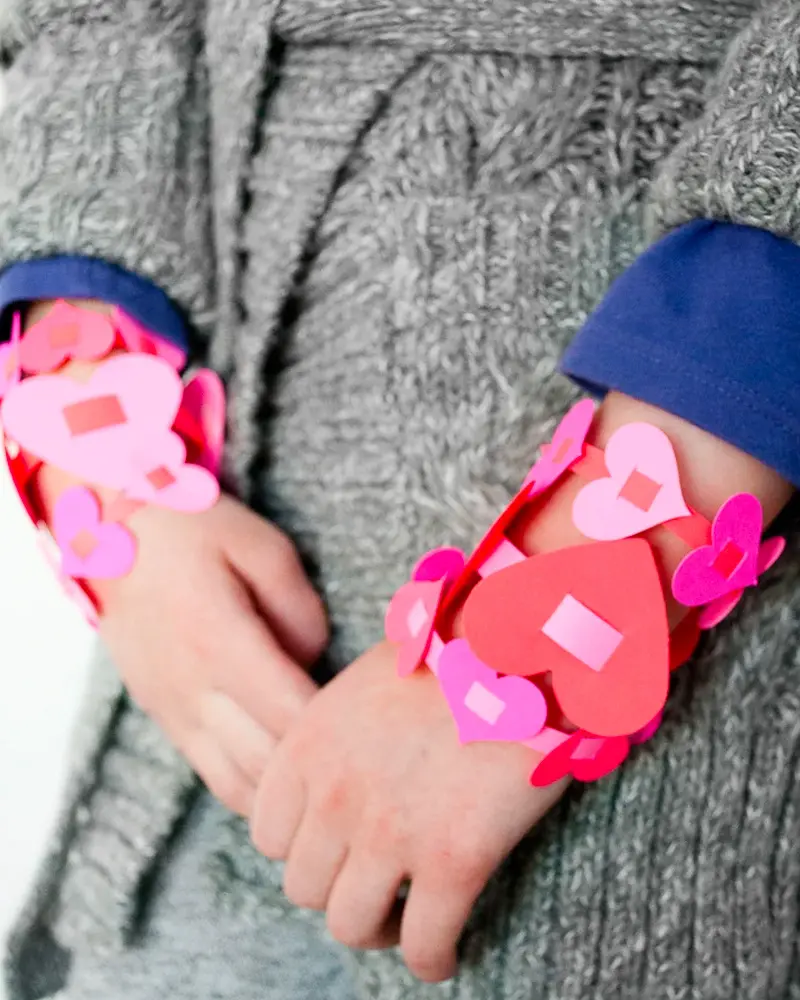 bracelet coeur diy enfant saint valentin