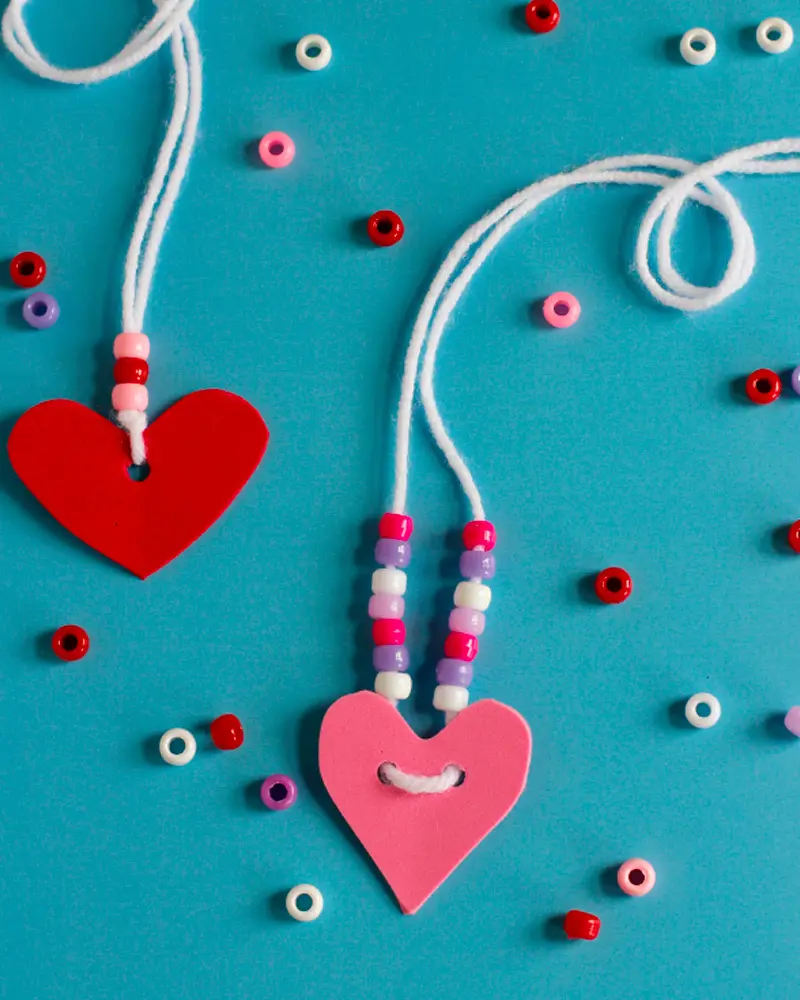 collier coeur enfant diy saint valentin
